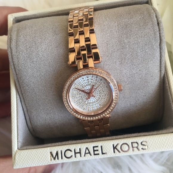 MK Women's Darci Three-Hand Rose Gold Watch - Picture 7 of 8